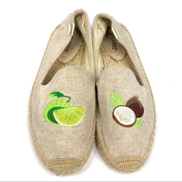 Soludos Shoes - Soludos Lime & Coconut Smoking Slipper Espadrilles